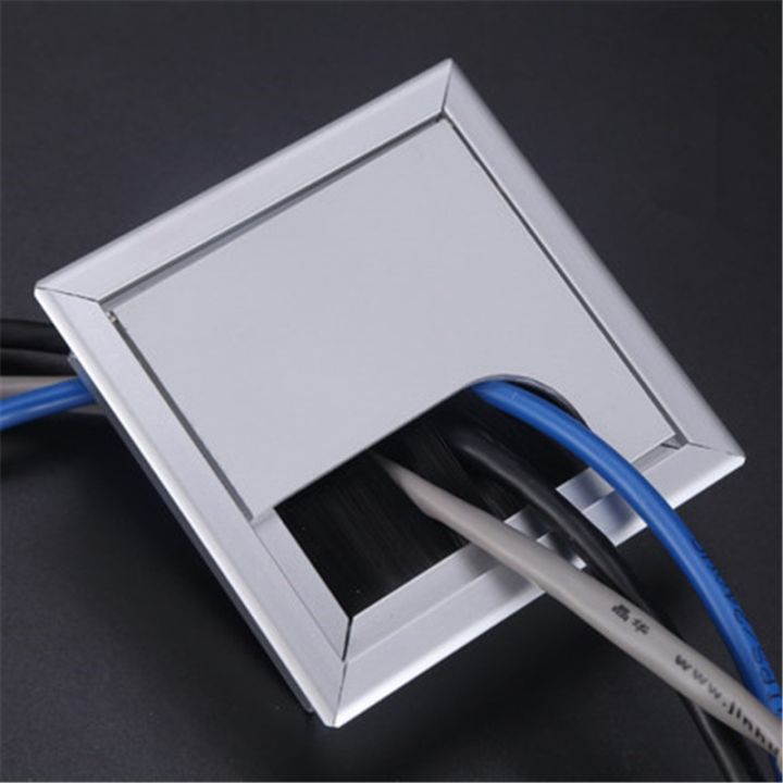 aluminum-alloy-rectangular-desk-cable-grommets-wire-hole-cover-cable-outlet-port-surface-table-cable-hole-furniture-hardware