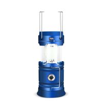 blue Solar Camping Light Outdoor USB Charging Tent Lamp Portable Lantern Night Emergency Bulb Flashlight For Camp With 18650