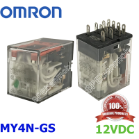 OMR-MY4N-GS-12VDC รีเล์ย์ Omron MY2N-GS with LED 12VDC 5A