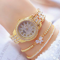 Woman Watches  Famous Brand Dress Gold Watches Women With 2 Bracelet Diamond Golden Ladies Wrist Watches Reloj Mujer 2019