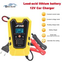 ZZOOI Jfind 12V Pulse Repair 6A Lead-acid lithium Car Battery Charger LCD Display battery tester Fast Charge For Car/Motorcycle