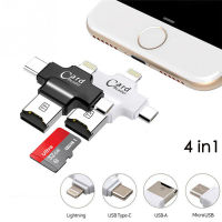 4 In 1เครื่องอ่านการ์ดType C Microอะแดปเตอร์USB TF Microการ์ดรีดเดอร์SDเครื่องอ่านการ์ด