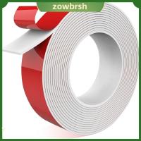 ZOWBRSH สีขาวขาว เทปสองด้าน 0.04in หนา X 1in เทปสำหรับติดตั้ง ทนทานสำหรับงานหนัก เทปฟองน้ำสำหรับตกแต่ง การติดตั้งการเติมรถยนต์และช่องว่าง