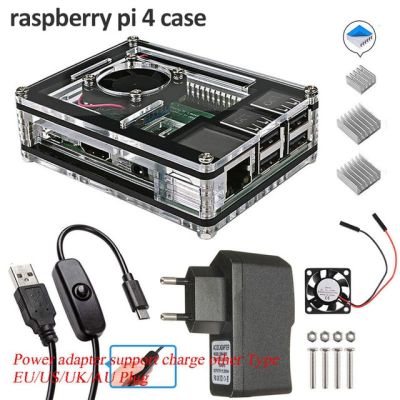 【❂Hot On Sale❂】 fuchijin77 Aokin Raspberry Pi 4เคสฝากล่องอะคริลิก9ชั้นพร้อมพัดลมทำความเย็นสำหรับ Raspberry Pi 3 Model B เคส4b ขายดี