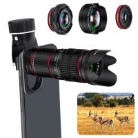 Wide Angle Mobile Phone Camera Lens Telescope Fish Eye Macro Lens For iphone 11 Universal 5In1 Smartphone Fisheye Lens Kit