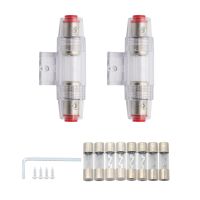 【YF】 2Pcs Agu Fuse Holder Kit Vehicle Repair Parts for Car Audio Amplifier Replacements Clear Cover 4to 8 gauge AWG Water Resistant