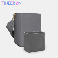 TINBERON Felt Cloth Liner Bag Side Pull Storage Organize Cosmetic Bag Fit For Bucket Bag Insert Bag Liner Support Bag Artifact