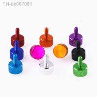 ﹍☂  10pcs/lot M5 M6x10/12/16/20 Aluminum Alloy Knurled Thumb Screws Round Flat Head DIY Computer Case Adjust Screw Multiple Color