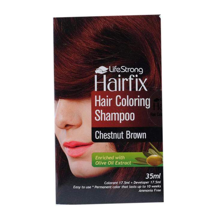 HAIRFIX Chestnut Brown Hair Color Shampoo 35ml Lazada PH
