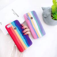 เคสสีรุ้งงานกํามะหยี่OPPO A31 A3s A5s A7 A12 A53 A52020 A92020 Reno4 Reno2F F9 A92 A93 F11pro A57​ A39​