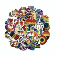 TD ZW 60Pcs/lot Rainbow Graffiti Stickers Decal For Children to Laptop Suitcase Guitar Fridge Bicycle Car Sticker Pegatina