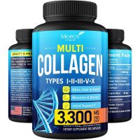 Morex Vitamins Multi Collagen Pills (Types I, II, III, V &amp; X) - Marine Collagen &amp; Bone Broth 150 Capsules