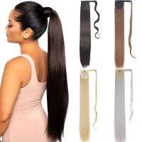 Natural Synthetic Chemical Fiber Long and Smooth Womens Natural Long Straight Hair Ponytail Heat-resistant Hair Extension