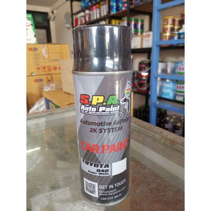 GDE สีสเปรย์ พ่นรถยนต์ Toyota 040 Super White. สีพ่นรถ Spray Paint ...