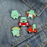 Custom Gesture Froggy Collection Enamel Pin Cute Cool Animal Brooches Bag Lapel Cartoon Badge Jewelry Gifts for Friend Wholesale Fashion Brooches Pins