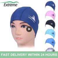 Good Elasticity Waterproof High Elastic Swimming Cap Unique Eco-friendly Pu Cap Nylon Swimming Hat Swimming Cap Solid Color Swim Caps