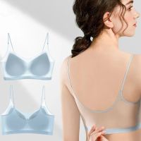 Ultra-thin Seamless Bras For Women Ice Silk Underwear Small Chest Sexy Lingerie Padded Push Up Bra Sexy Tube Top Bra Intimates