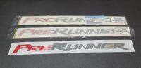 GENUINE PARTS PRE RUNNER สติกเกอร์ สีแดง-เทา ติดข้างท้ายรถ ซ้าย-ขวา 1คู่ (แท้ )ใส่กับ ไฮลักษ์ รีโว้  2015-2021 สำหรับ Toyota hilux revo  2015-2021