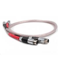 0.5- hifi audio XLR Balance Interconnect Cable With Carbon Fiber XLR Plug