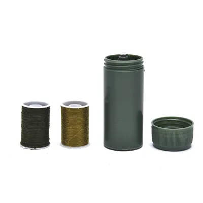Mini Sewing kit Cylinder Case Portable Travel With Threads Needles Craft Sewing Box Set Army Green Portable Sewing Kit