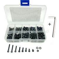 360pcs/box M2 M2.5 M3 Screw kits Hex socket head cap screw DIN912 Black steel Hexagon Cylinder Bolt Kits