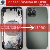 สำหรับ X/xs/xsmax เช่น13 Pro Housing X ถึง13 Pro Housing XS ถึง13 Pro ฝาหลัง DIY ด้านหลังแบตเตอรี่ตัวเรือนกรอบกลาง