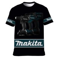 Makita Tools 3d พิมพ์เสื้อยืดผู้ชายลำลองรอบคอกีฬาด้านบนหลวมระบายอากาศบวกขนาดเสื้อยืดสำหรับผู้ชายและผู้หญิง 6xl XS-5XL