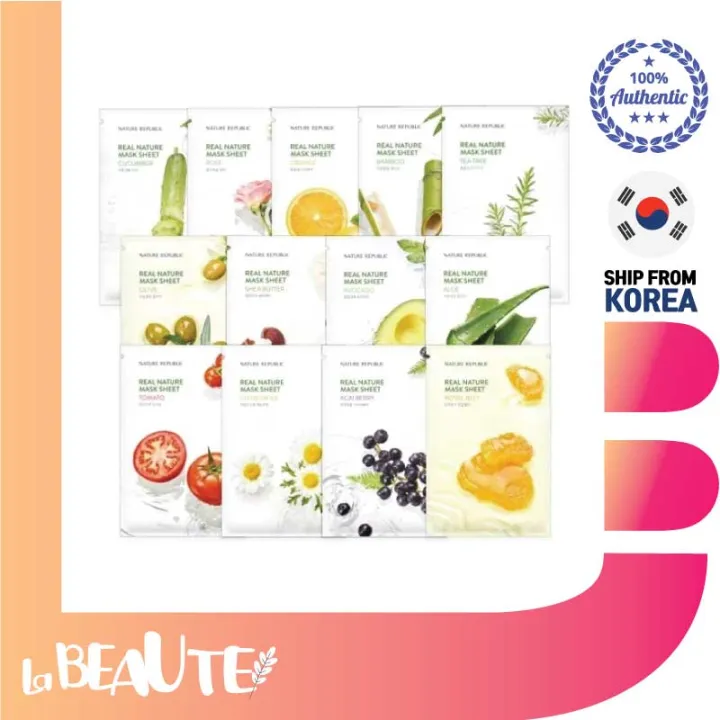 [NATURE REPUBLIC] Real Nature Facial Mask Sheet | Lazada PH