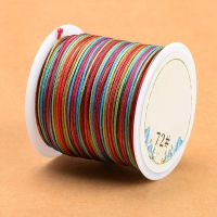 【YD】 45M/roll 0.8mm Multicolor Cord Thread Chinese Knot Macrame Braided String Tassels Beading Rope