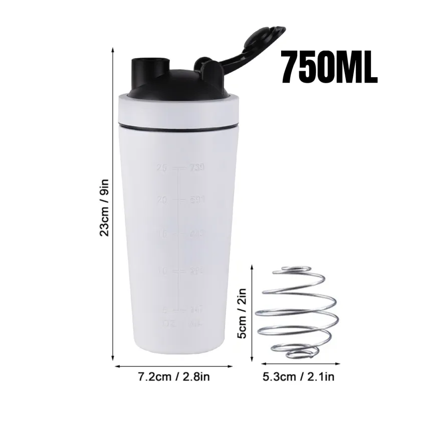 Stainless Steel Protein Shaker Cup Portable Fitness Sports Mug