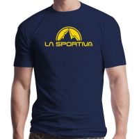 เสื้อยืดสำหรับผู้ชายใหม่ La Sportiva หน้ากากหุ้มปากผ้าฝ้ายการพิมพ์แบบคลาสสิคซักได้ระบายอากาศ