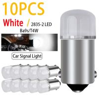 ●☌﹊ 10PCS Ba9s Signal Lamps Led T4W 2835 Chip Car Roof Trunk lights Mirror light License Plate Lights Clerance Bulbs 6000K White 12V