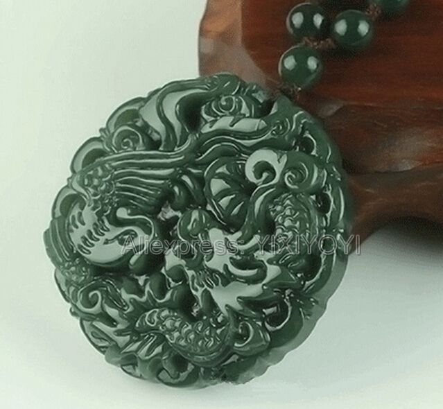 beautiful-natural-green-hetian-jade-carved-chinese-dragon-phoenix-amulet-lucky-pendant-free-necklace-certificate-fine-jewelry
