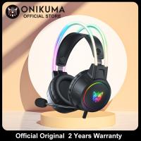 ONIKUMA หูฟังเกม RGB แบบไดนามิกพร้อมไมโครโฟนเสียงรอบทิศทางหูฟังสำหรับ PS4เกมส์พีซีตัวเลือก PS5เกมเพลงภาพยนตร์