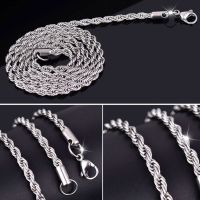 REGELIN 316L Titanium Steel 50/60/70/Cm Stainless Steel Torque Chain Necklace for Men Women Basic Punk Stainless Steel Chokers Fashion Chain Necklaces