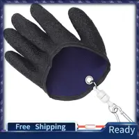 Fishing Catching Gloves Protect Hand From Puncture Scrapes Waterproof Magnet Release Anti-Slip Latex Gloves