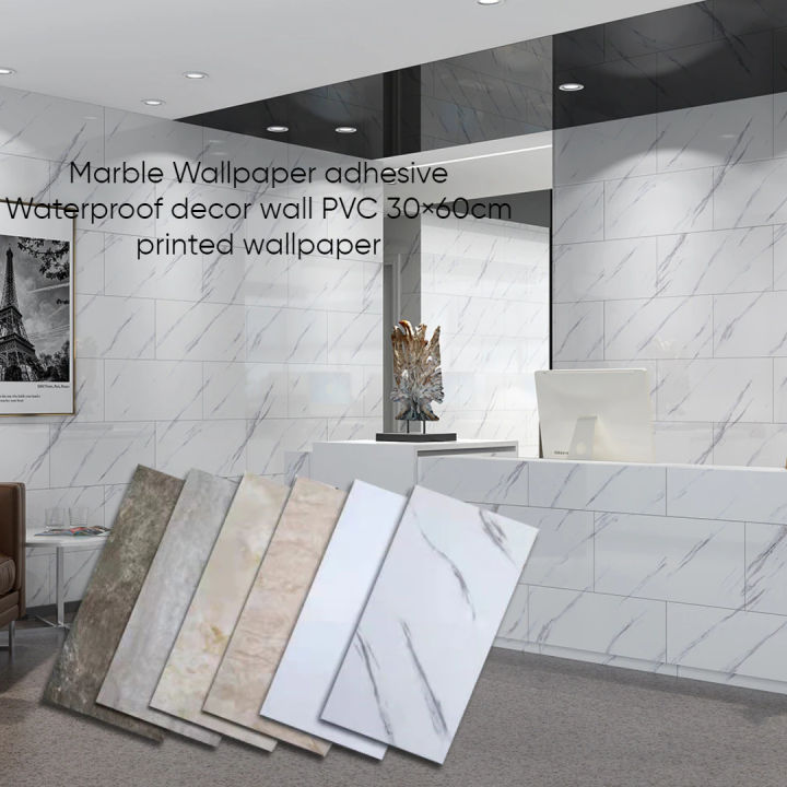 3d Marble Vinyl Tiles Floor Stickers 6030cm Waterproof Pvc Tiles Self Adhesive Vinyl Flooring 