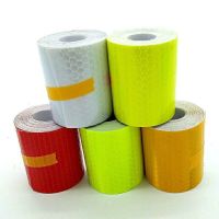 5cm*3m Car Body Reflective Tape Decoration Sticker Warning Safety Reflection Tape Film Auto Motorcycle Stairs Reflective Sticker Safety Cones Tape