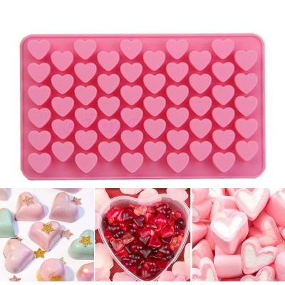 55 Holes 3D Ice CubeTray Mini Heart Silicone Mold DIY Chocolate Fondant Mould Pastry Jelly Cookies Baking Cake Decoration Tools