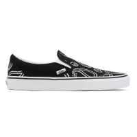 Vans รองเท้าผ้าใบ Classic Slip-On Peace Paisley | Black/True White ( VN0A5JMHB0E )