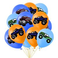 12pcs Truck Race Car Balloons for theme Kids Birthday Baby Shower Supply