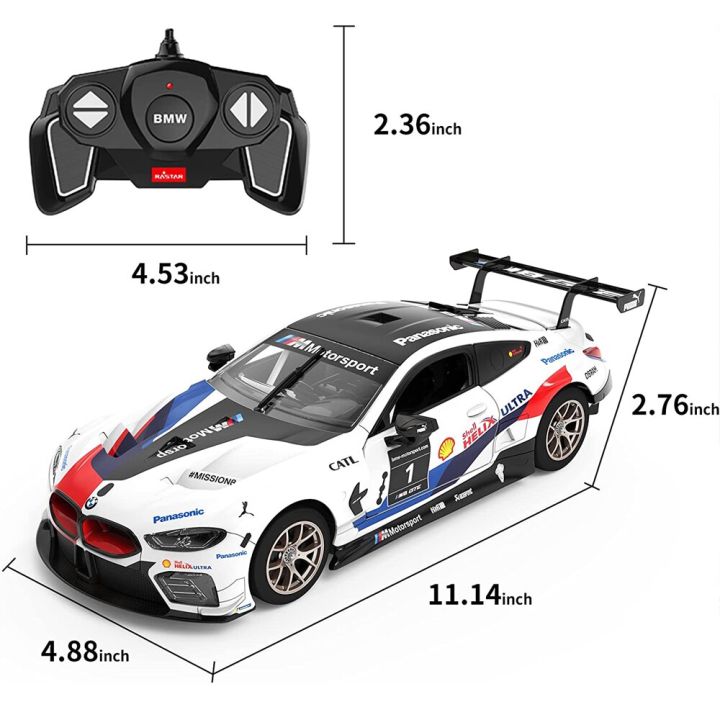 rastar-bmw-m8-gte-ชุดสร้างรถบังคับ1-18รถควบคุมวิทยุบล็อกรูปแบบการสร้างของขวัญของเล่น-diy-สำหรับเด็ก