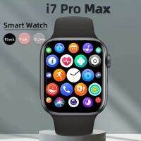 「Dark blue watch」นาฬิกาอัจฉริยะ I7 Pro Max 7รุ่นดั้งเดิม,นาฬิกาโทรศัพท์กำหนดเองได้กันน้ำใบหน้าสปอร์ตสมาร์ทวอท์ชชาร์จไร้สายสำหรับผู้ชายและผู้หญิง