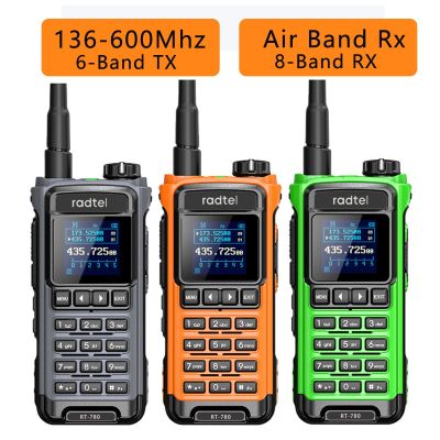 RT-780 Radtel เครื่องรับส่งวิทยุสมัครเล่น136-620Mhz เครื่องรับสัญญาณวิทยุวงดนตรีทางอากาศแบบสองทิศทางแบบพกพาได้ระยะไกลตัวรับส่งสัญญาณวิทยุแฮม J116 USB-C