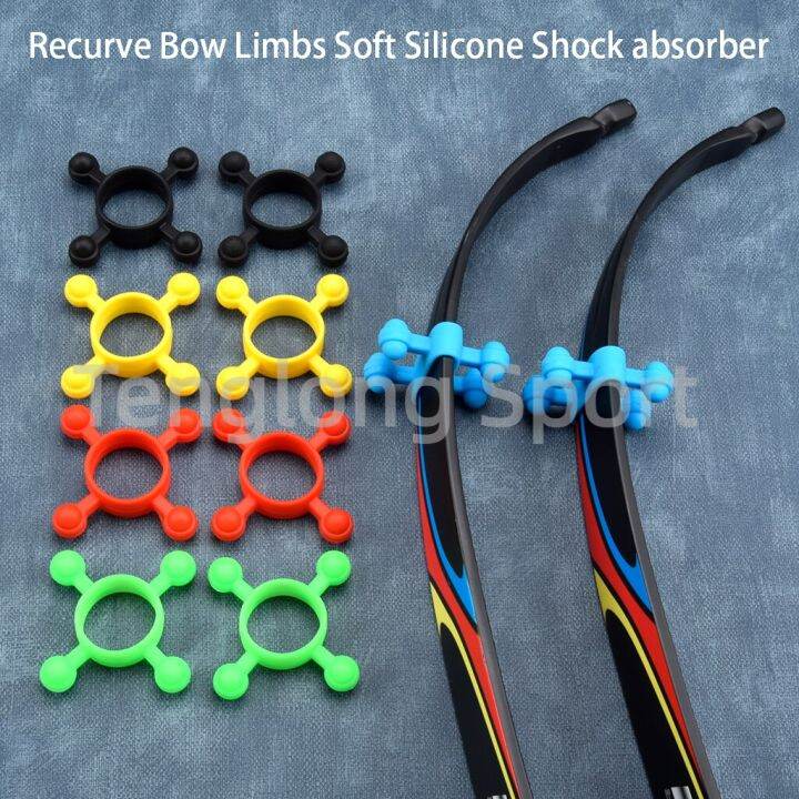 Recurve Bow Limbs Shock Absorber Soft Silicone Dampener Shock for