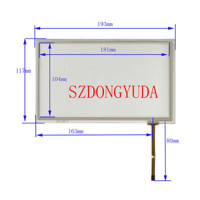 ใหม่ทัชแพด8นิ้ว4-line 192*117สำหรับ JXH-289-5รถนำทาง GPS หน้าจอสัมผัส Digitizer Glass SENSOR