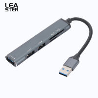 สายต่อขยายยูเอสบีฮับยูเอสบีแยกตัวแปลงแบบหลายพอร์ต1 USB 3.0 2.0 USB 2 USB พร้อมการ์ดรีดเดอร์ SD TF สำหรับโน็คบุคตั้งโต๊ะชิ้น