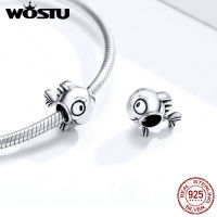 Fish Beads WOSTU 100 925 Sterling Silver Fish Charms Tropical Clownfish fit Women Charm celets Silver 925 Jewelry FIC1477