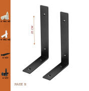 Bộ 2 giá đỡ chữ L ke bàn treo tường bằng thép phủ sơn tĩnh điện