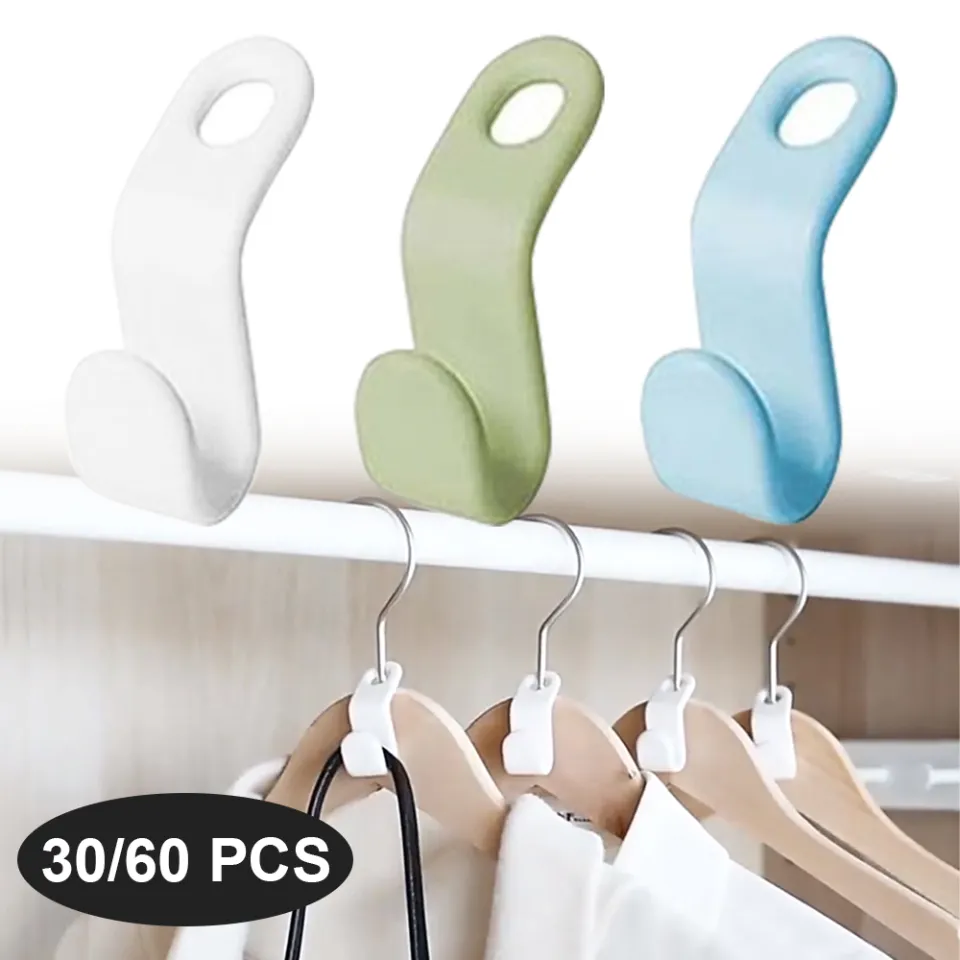 6pcs Mini Clothes Hanger for Closet Connector Hooks Cascading